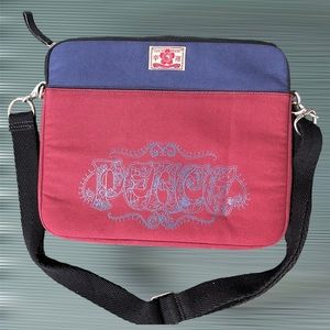 Lucky Brand Canvas Laptop Bag/ Messenger Bag (Red/Maroon)